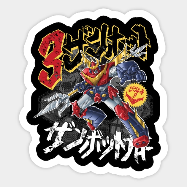 Zambot 3 Mecha Anime Cartoon 80s Sticker by TEEWEB